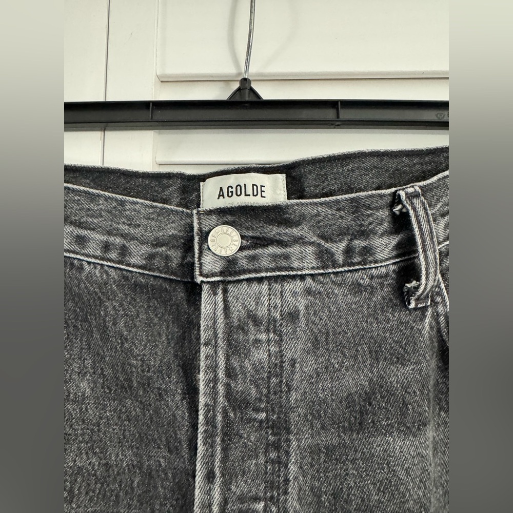 Agolde Wide Leg Baggy Jeans Black Denim Women’s 32х30  12 Opening - Picture 2 of 15